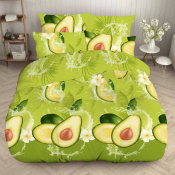 Комплект постельного белья 1,5-спальный, бязь "Комфорт"(220) (Авокадо Fresh)